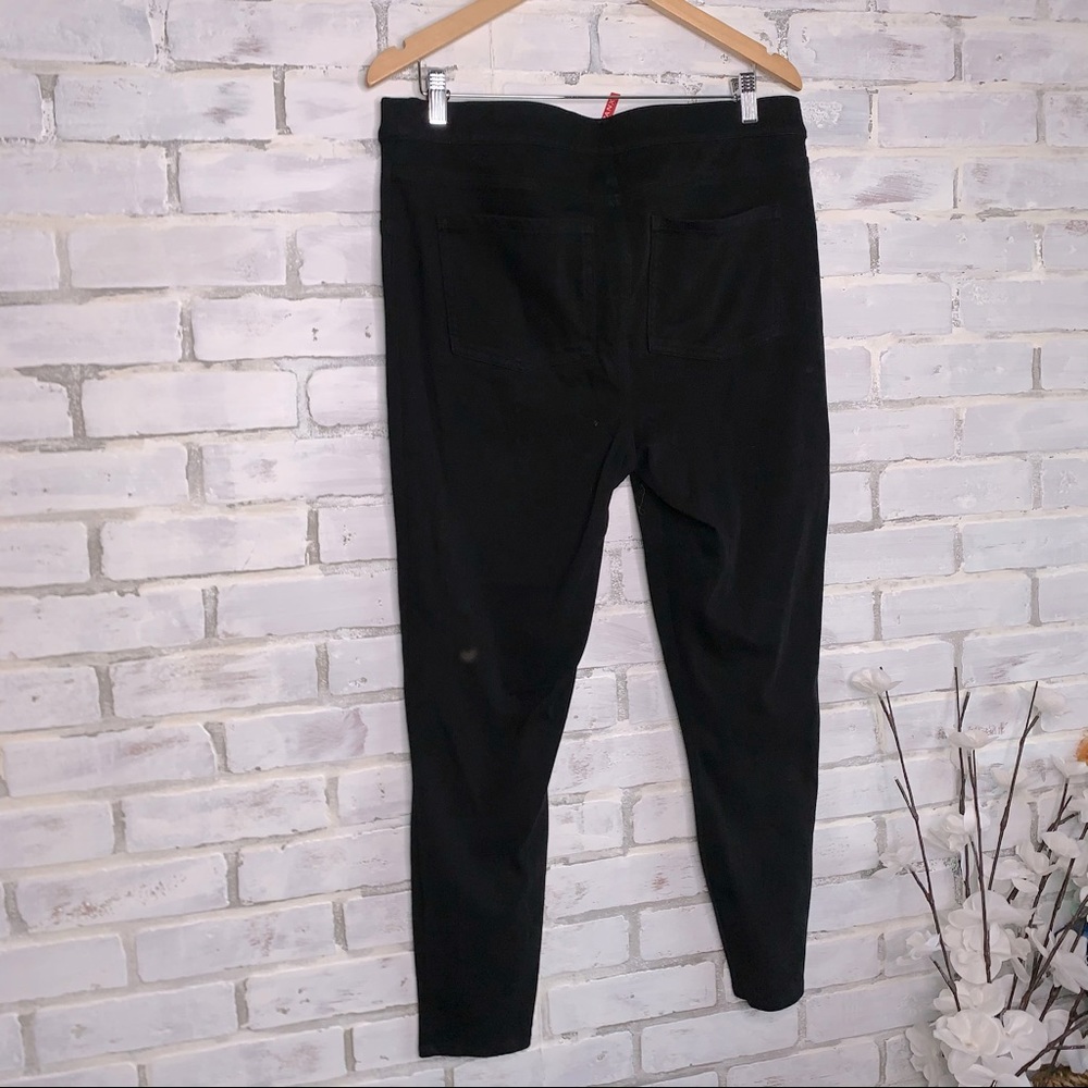 SPANX | Jean ish Black Knit Denim Leggings plus size 1X - Picture 4 of 10